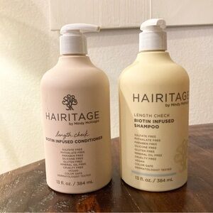 NEW Hairitage Shampoo and Conditioner Set Biotin Infused